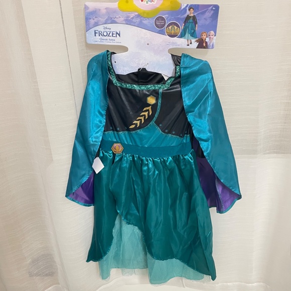 New size 4-6X Queen Anna Disney Frozen 2 Halloween costume with tiara crown - Picture 5 of 10